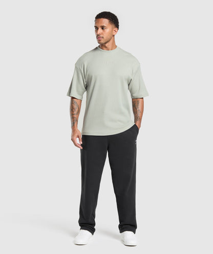 Gymshark Waffle Oversized T-Shirt Stone Grey