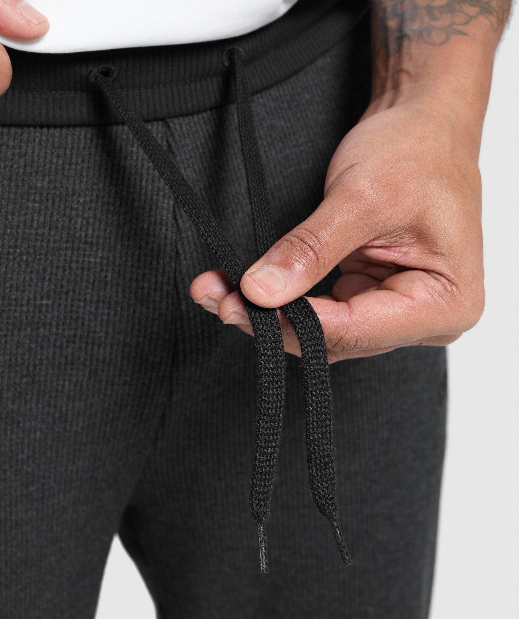 Gymshark Waffle Straight Leg Joggers Black