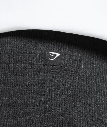 Gymshark Waffle Straight Leg Joggers Black
