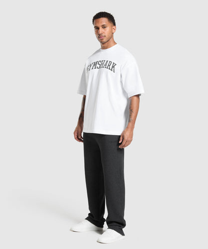 Gymshark Waffle Straight Leg Joggers Black
