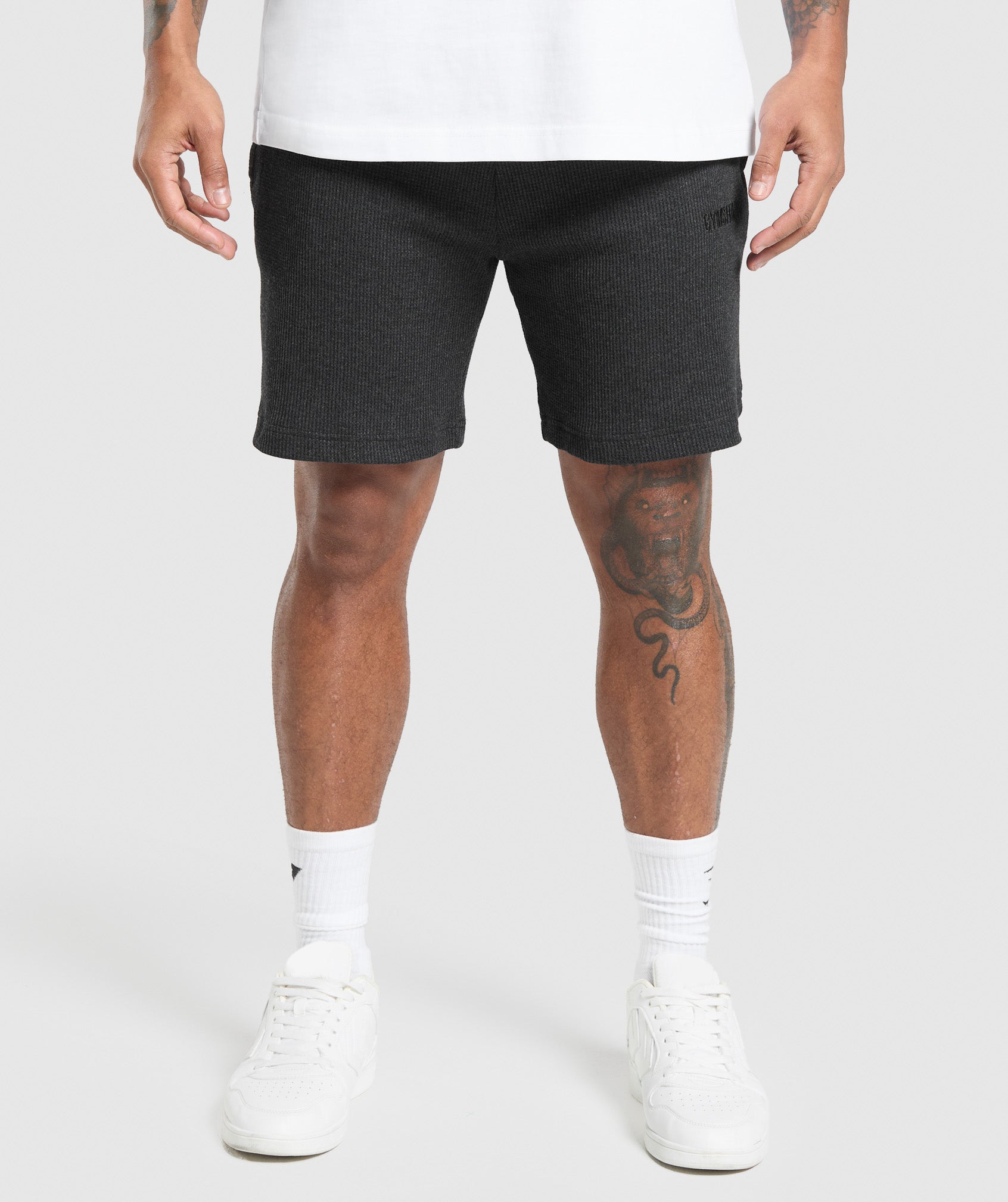 Gymshark Waffle Shorts Black