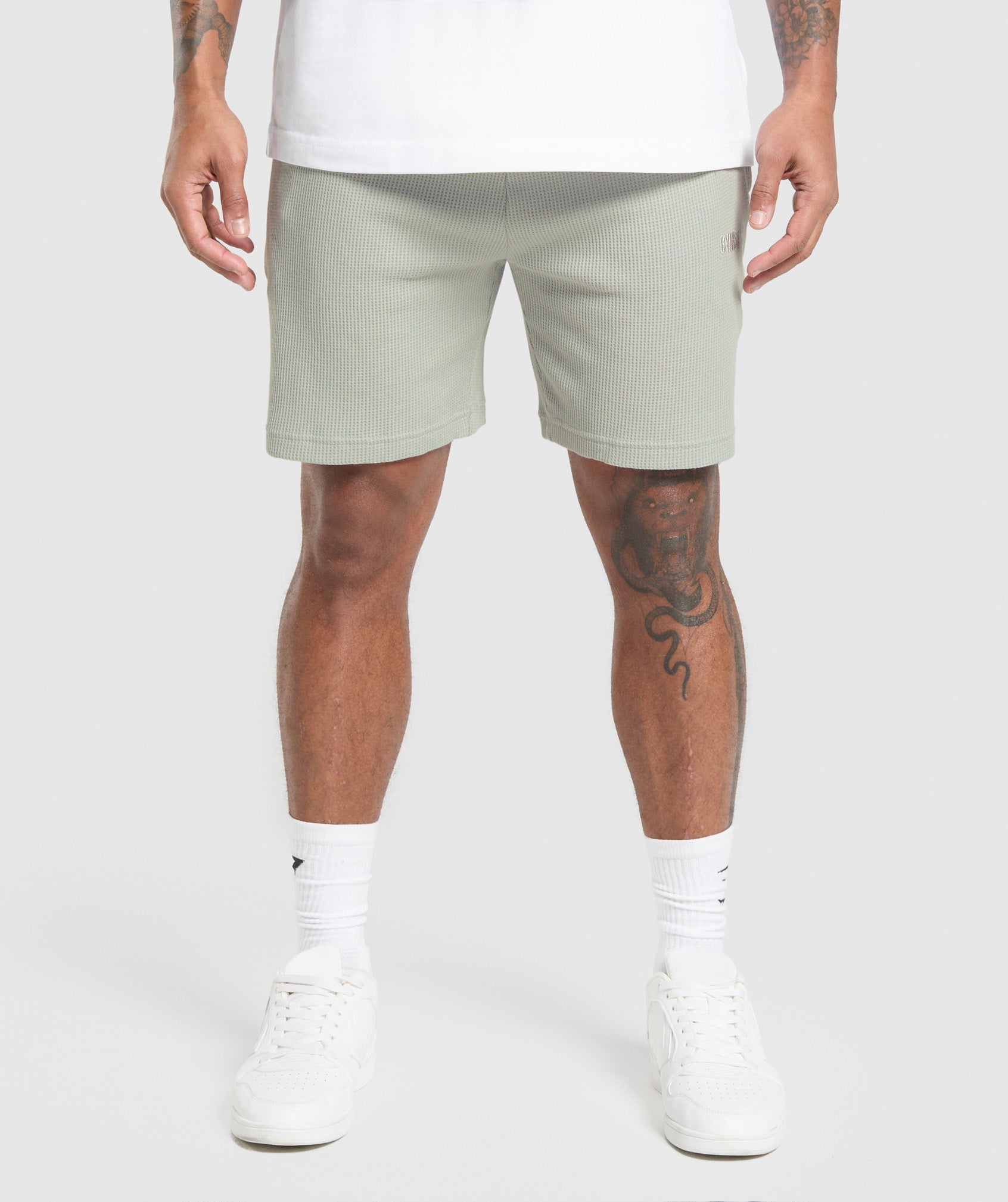 Gymshark Waffle Shorts Stone Grey