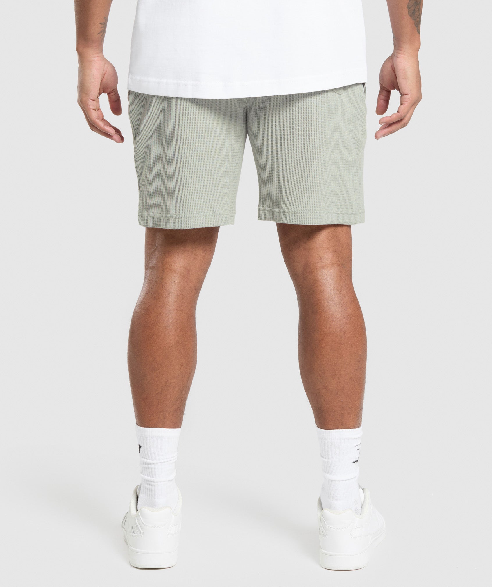 Gymshark Waffle Shorts Stone Grey