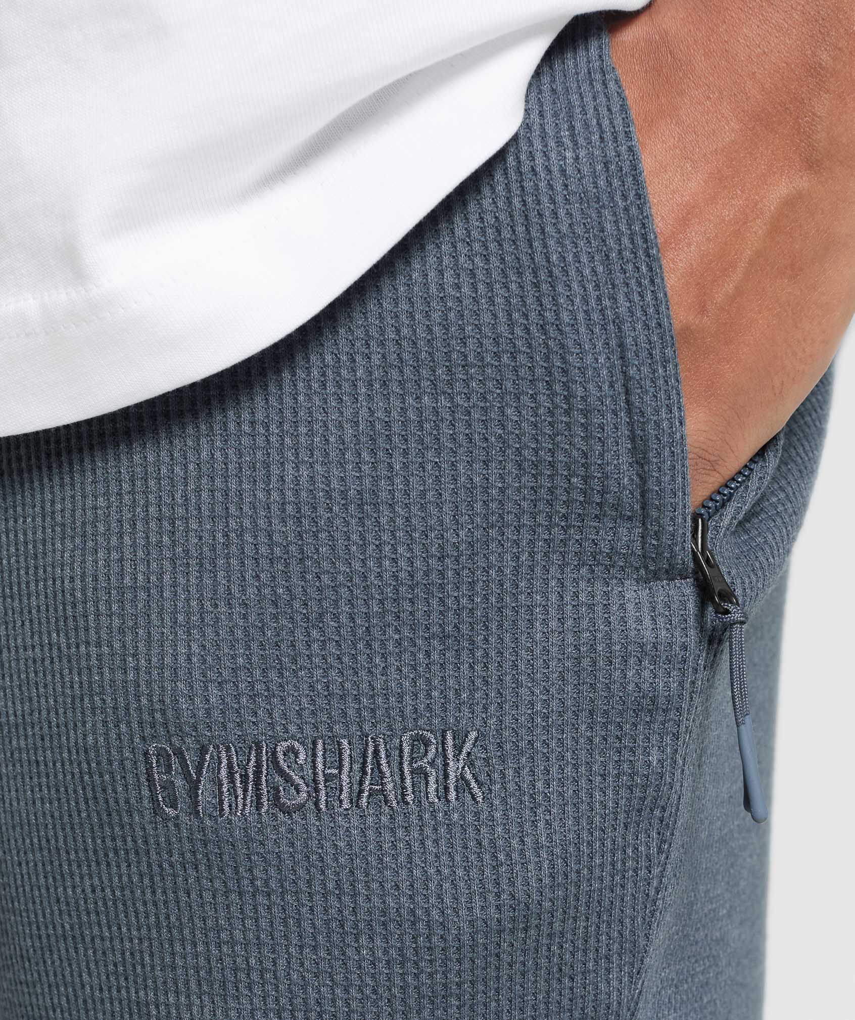 Gymshark Waffle Shorts Titanium Blue