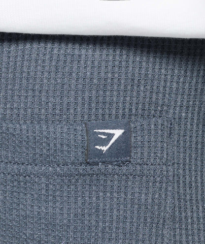 Gymshark Waffle Shorts Titanium Blue