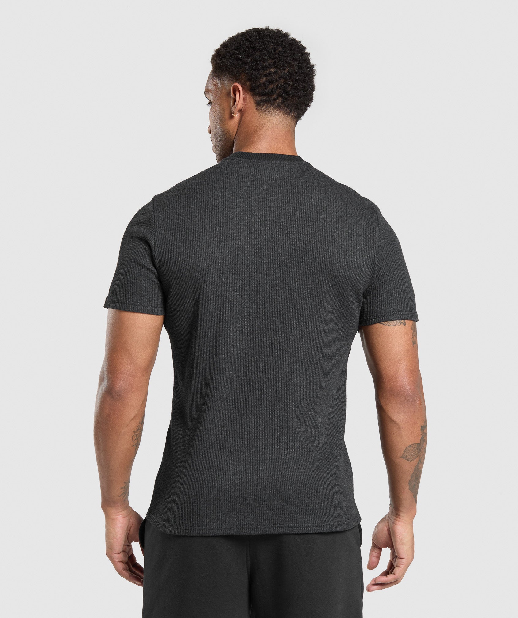Gymshark Waffle T-Shirt Black