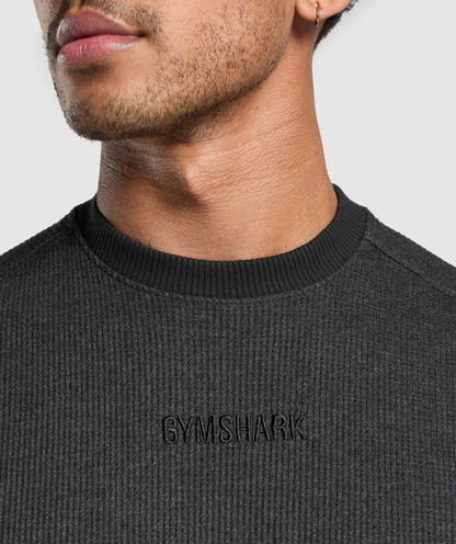 Gymshark Waffle T-Shirt Black