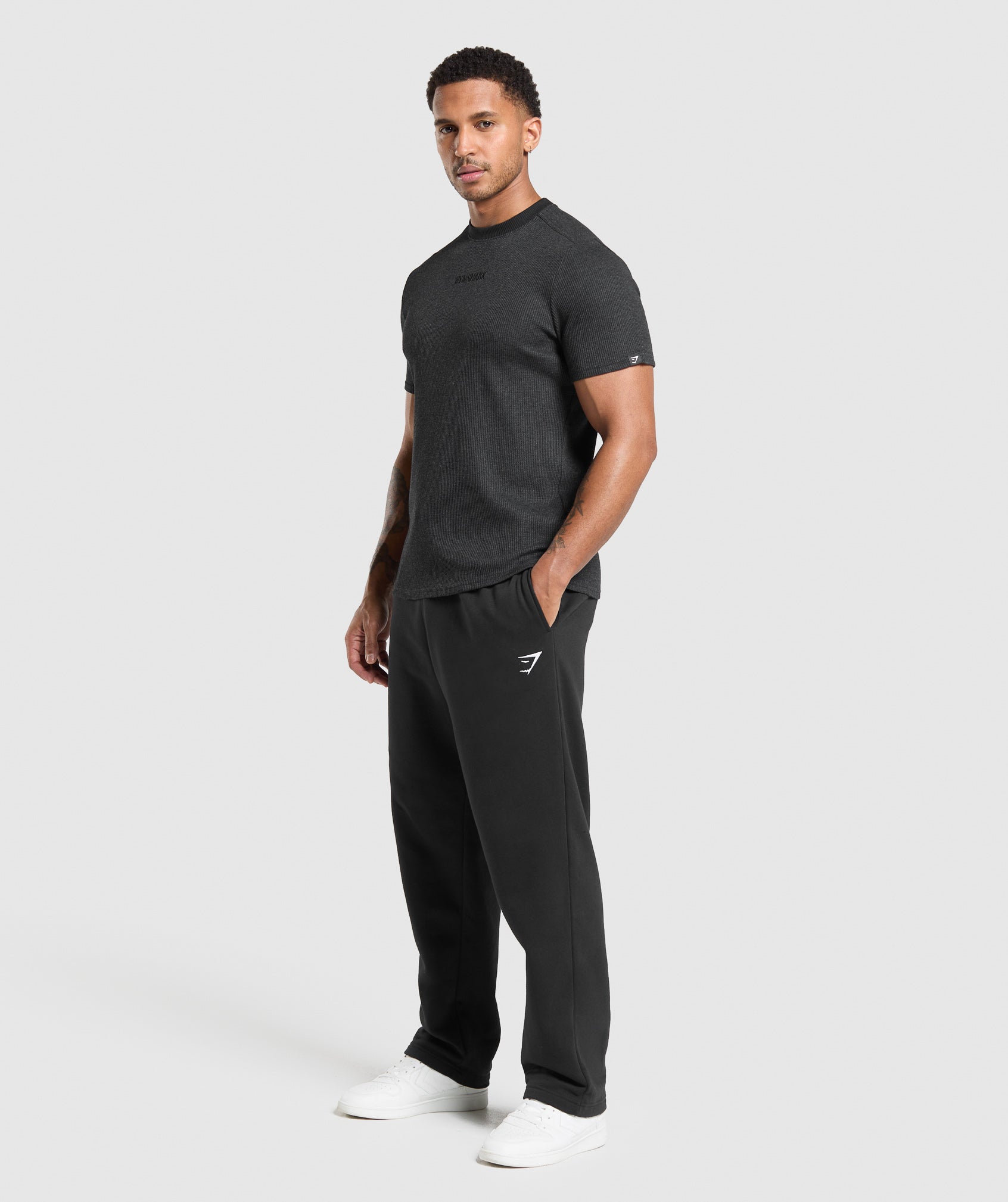 Gymshark Waffle T-Shirt Black