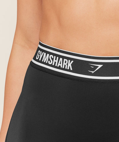 Women's Gymshark Waistband Logo Leggings Black