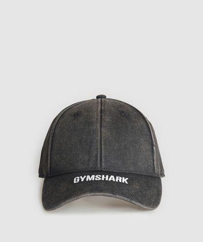 Women's Gymshark Washed Cap Black