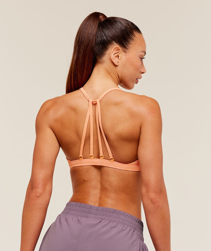 Women's Gymshark Washed Minimal Sports Bra Dayglow Peach