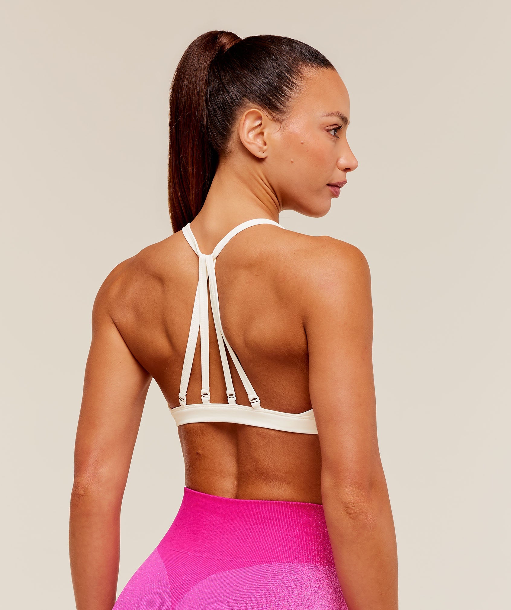 Women's Gymshark Washed Minimal Sports Bra Soft White