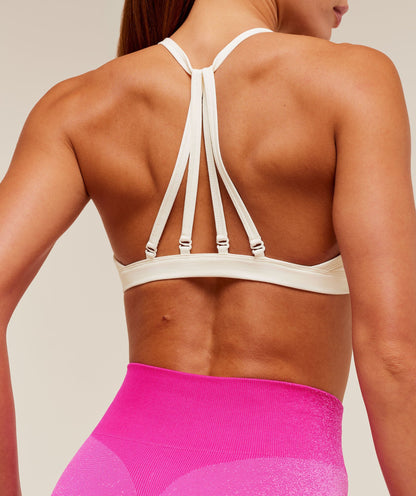 Women's Gymshark Washed Minimal Sports Bra Soft White
