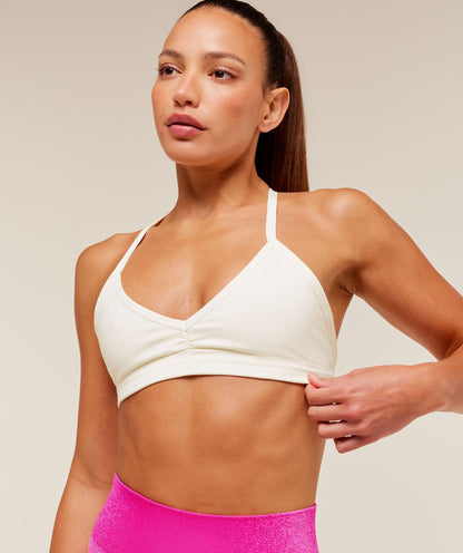 Women's Gymshark Washed Minimal Sports Bra Soft White