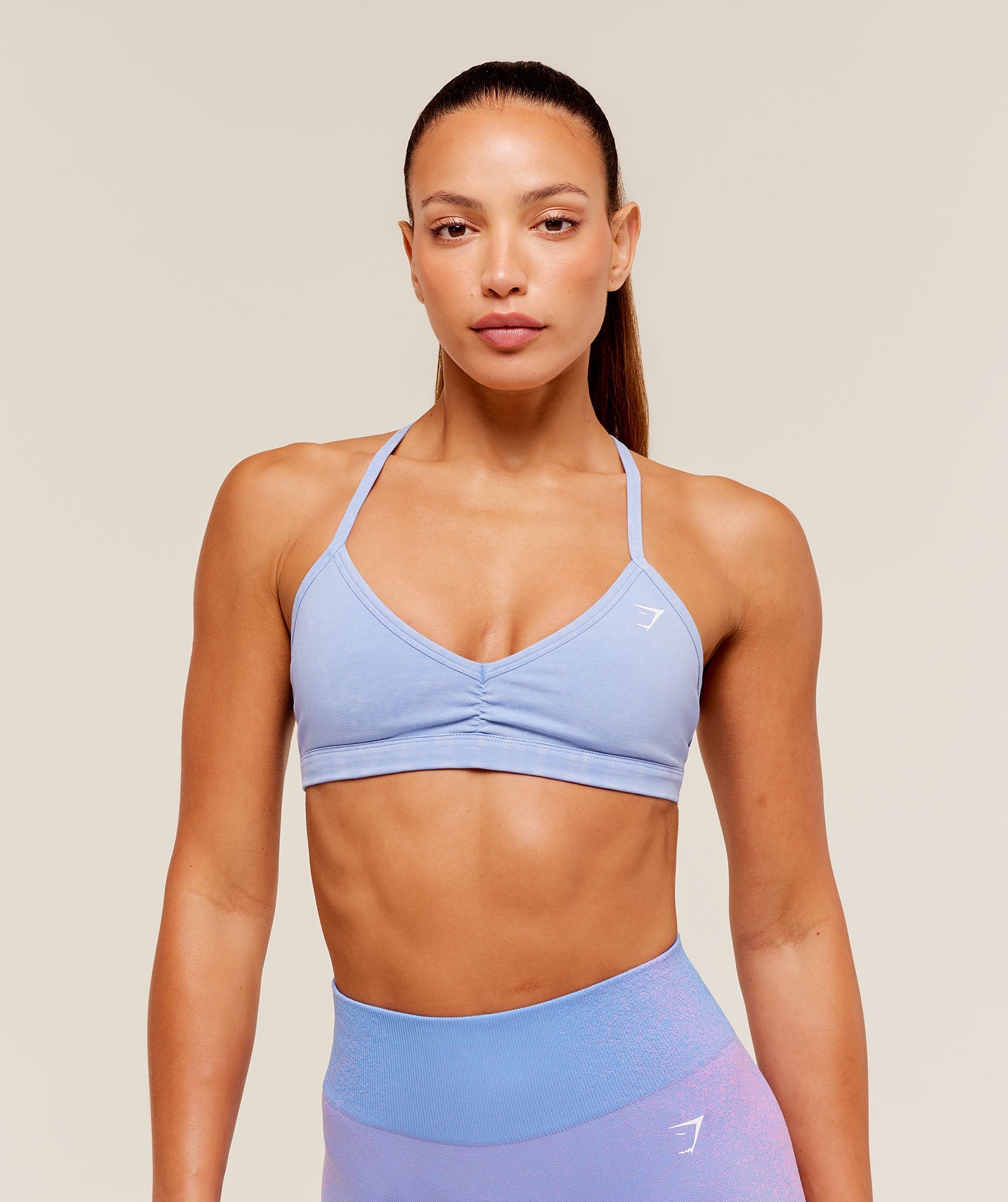 Women's Gymshark Washed Minimal Sports Bra Steady Purple