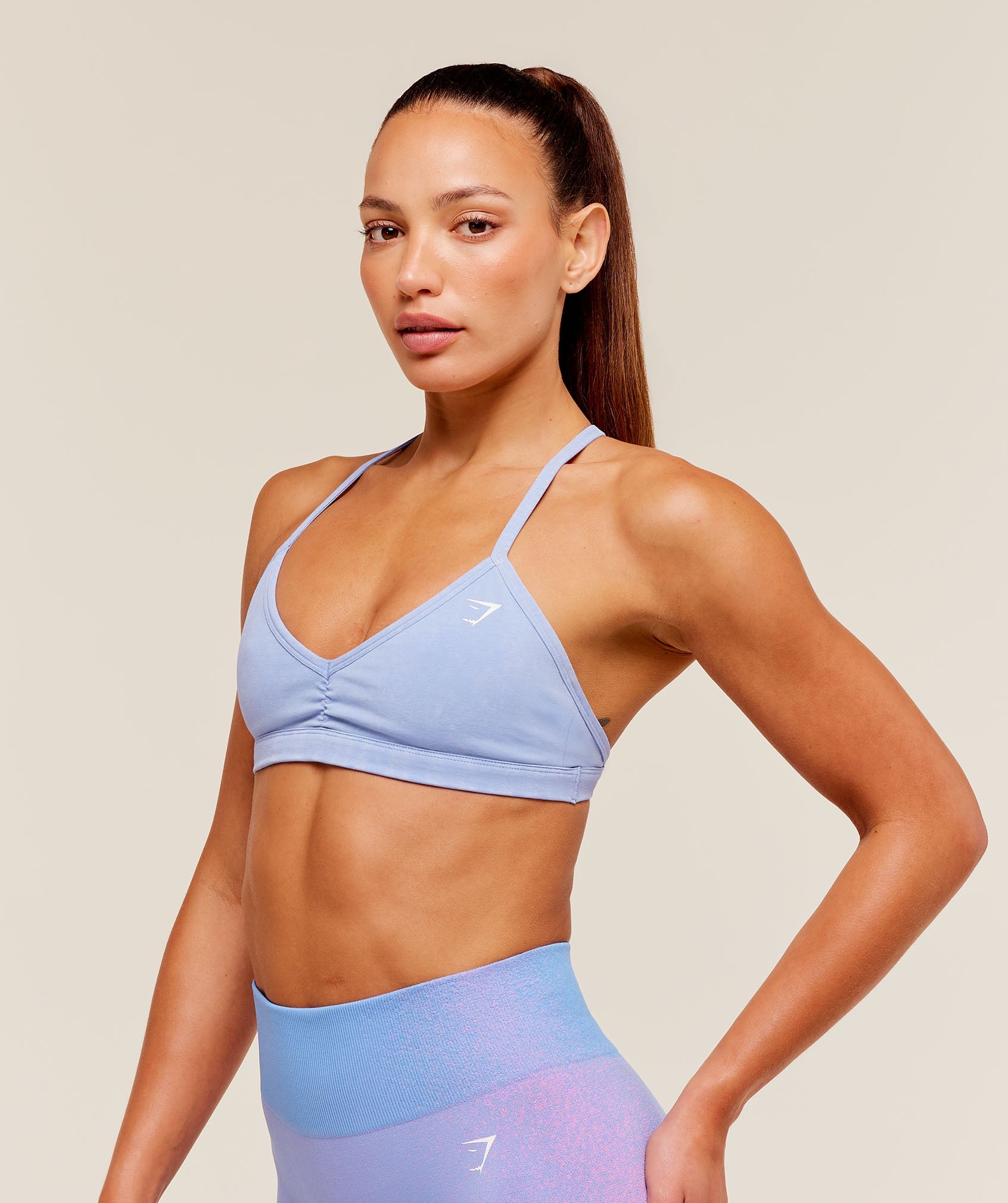 Women's Gymshark Washed Minimal Sports Bra Steady Purple