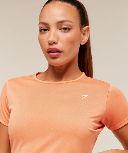 Women's Gymshark Washed Pastel Baby Tee Dayglow Peach