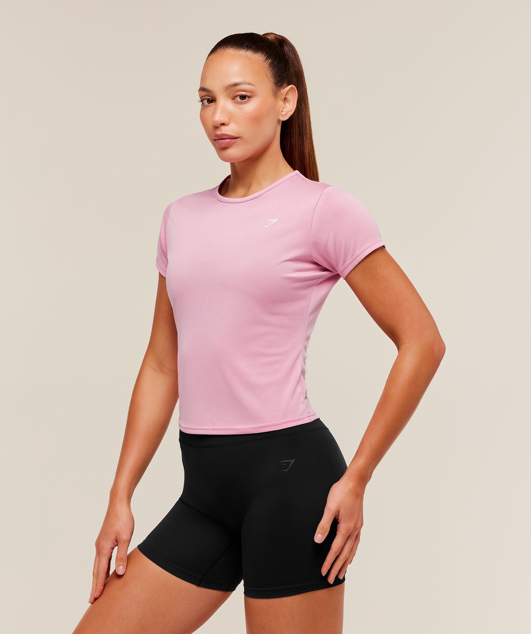 Women's Gymshark Washed Pastel Baby Tee Focus Pink
