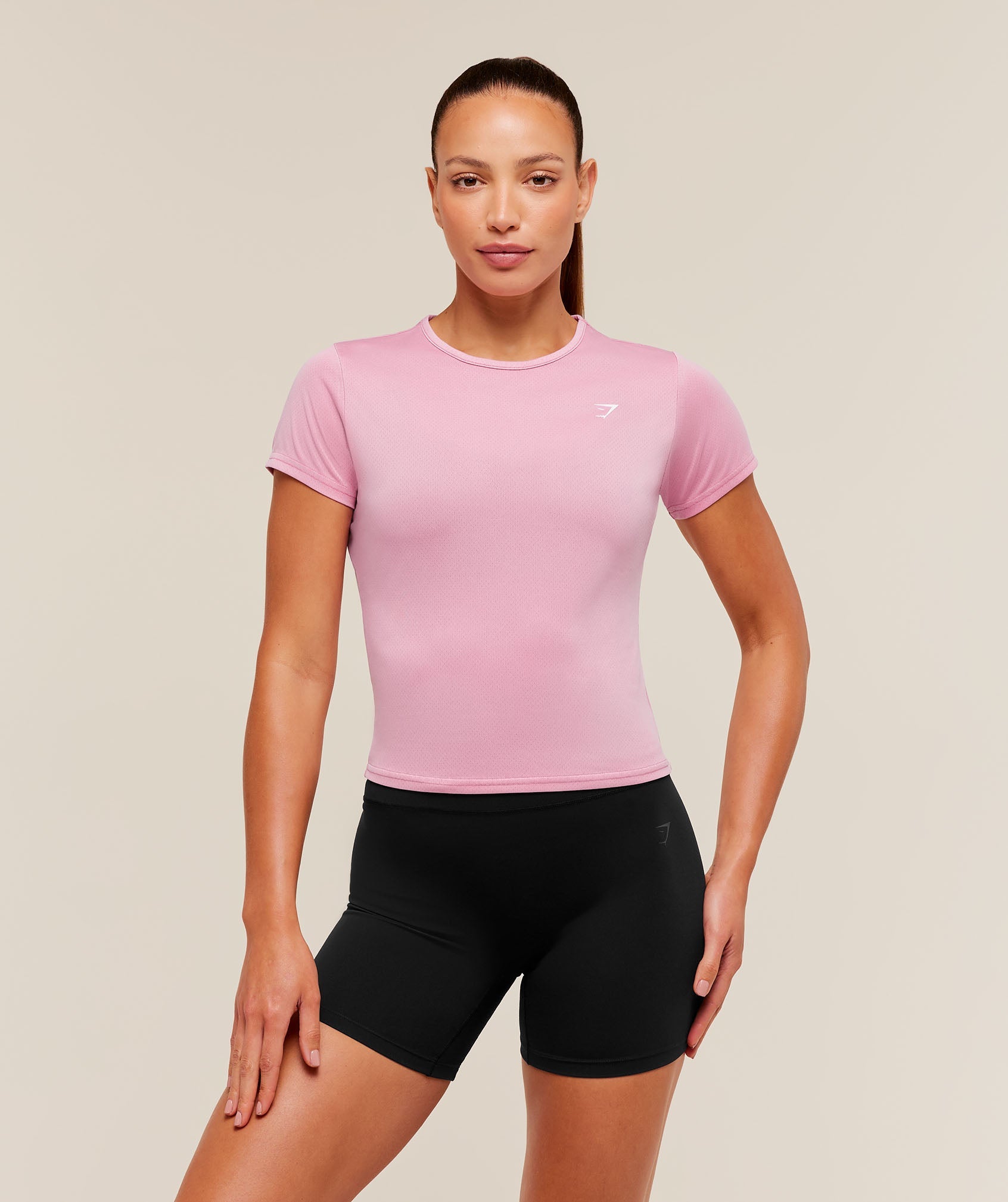 Women's Gymshark Washed Pastel Baby Tee Focus Pink