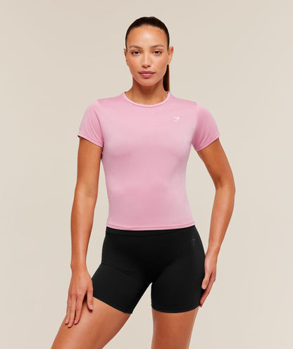 Women's Gymshark Washed Pastel Baby Tee Focus Pink