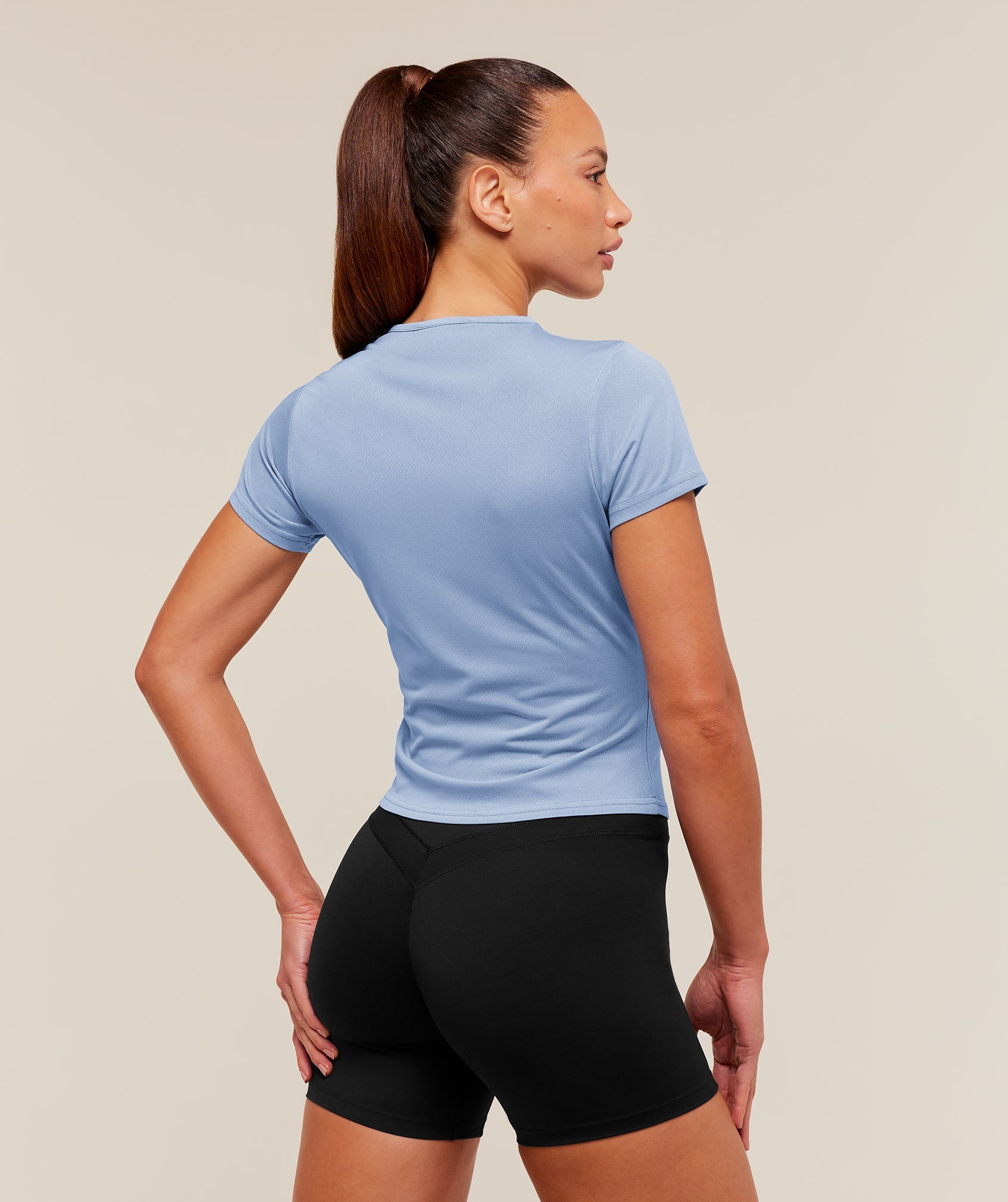 Women's Gymshark Washed Pastel Baby Tee Steady Purple