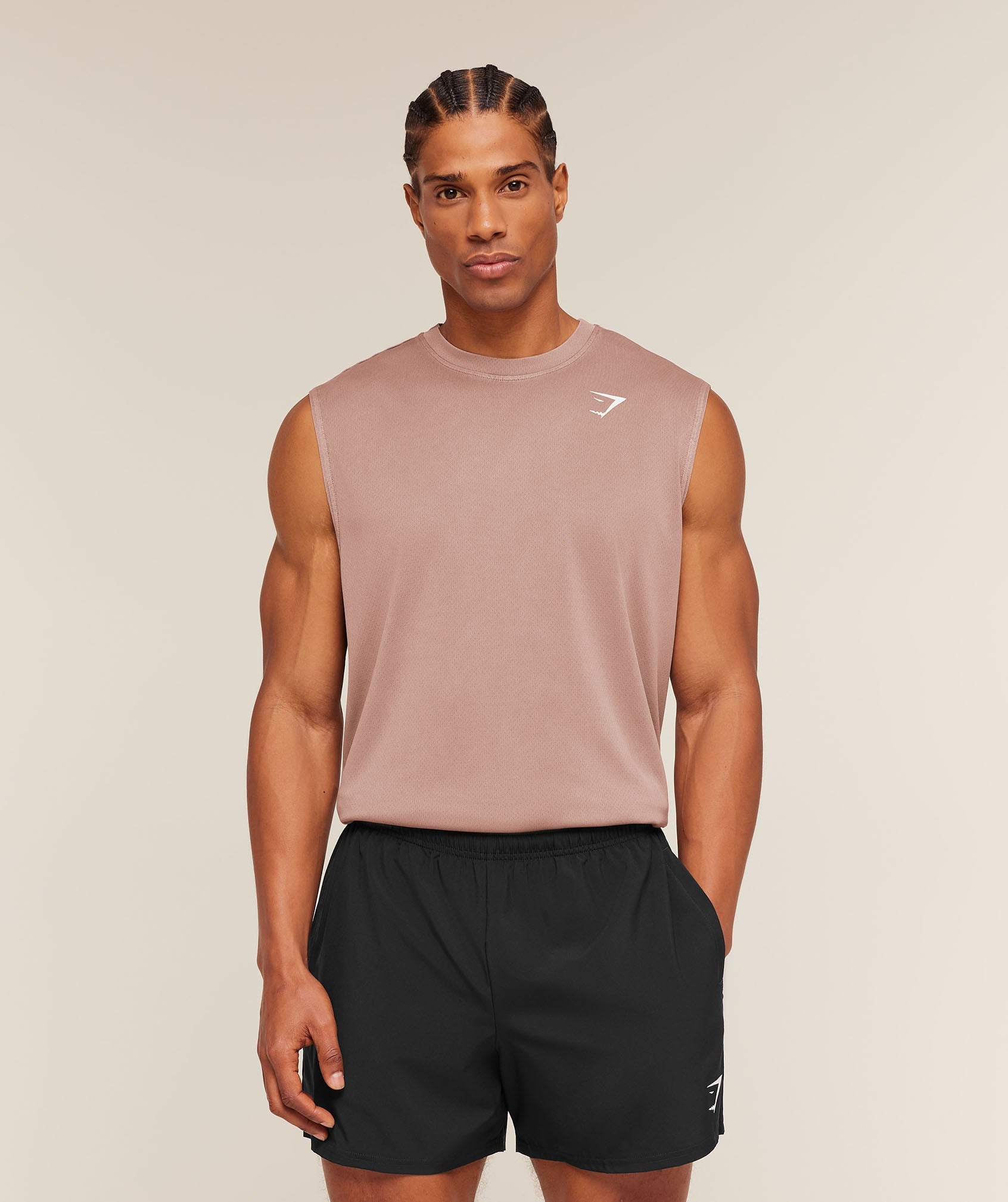 Gymshark Washed Pastels Tank Taupe Brown