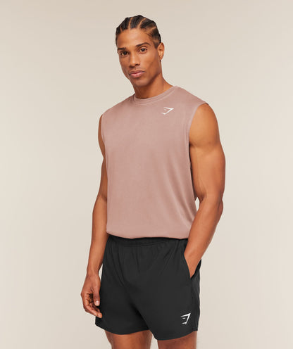 Gymshark Washed Pastels Tank Taupe Brown