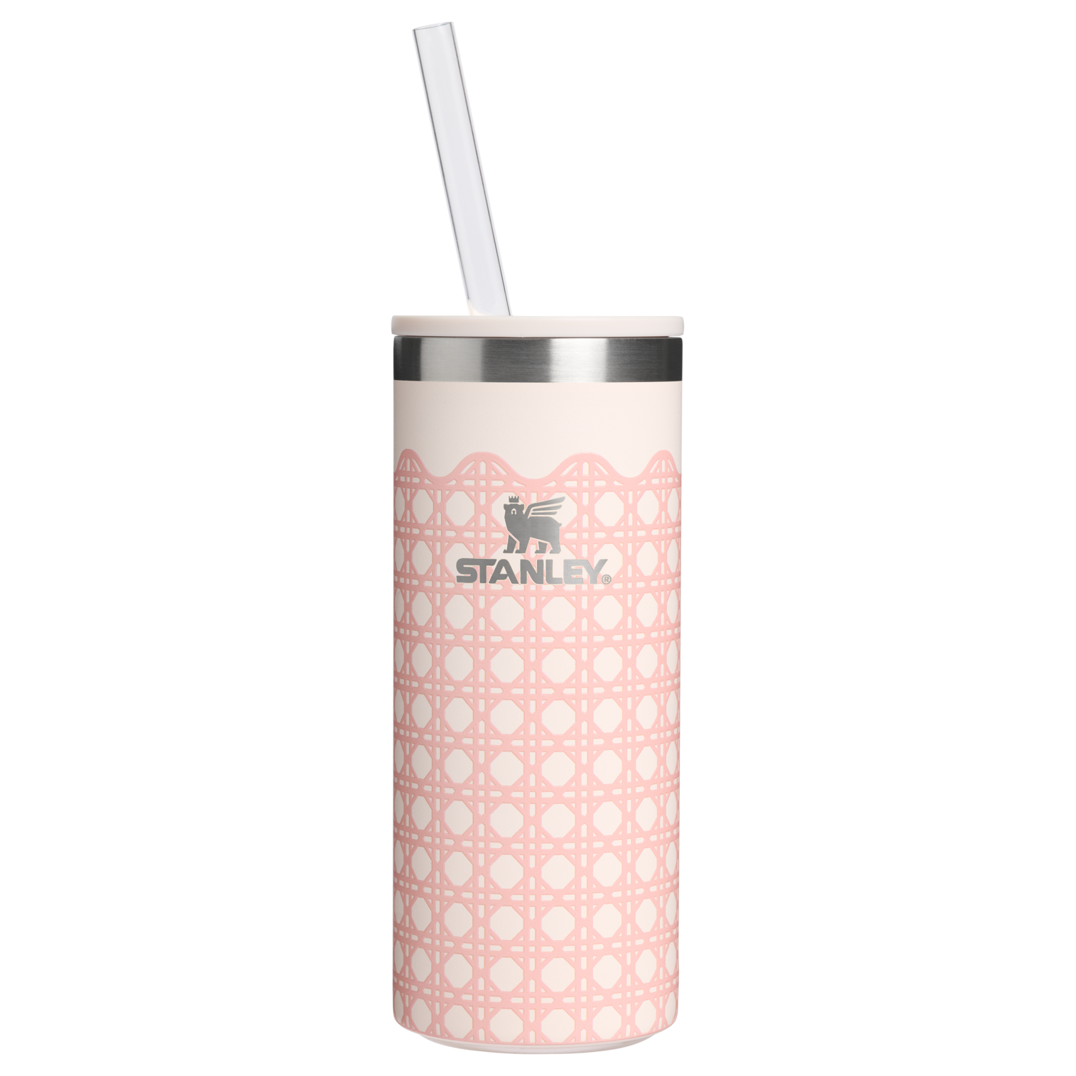 The Everyday Slim Can Cooler Cup | 10 OZ Rose Quartz Rattan Rose Quartz Rattan