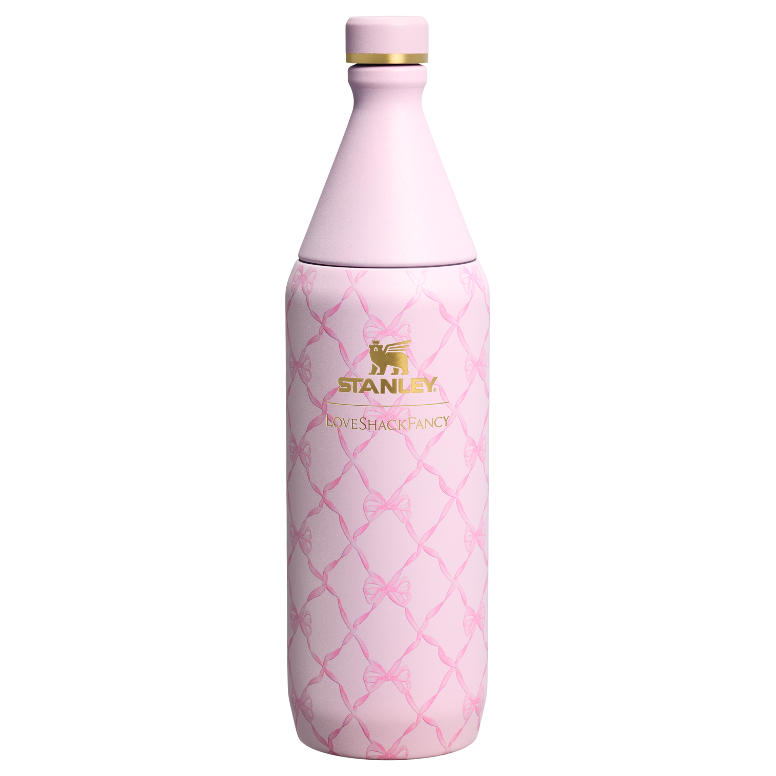 Stanley 1913 x LoveShackFancy Holiday All Day Slim Bottle | 34 OZ Baby Bow Pink Peppermint Baby Bow Pink Peppermint Baby Bow Pink Peppermint