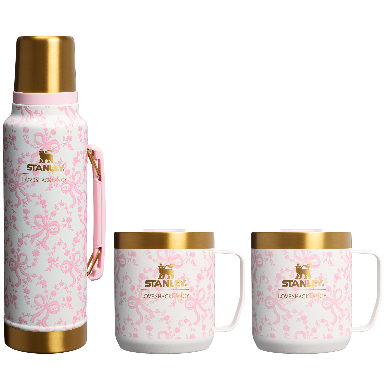 Stanley 1913 x LoveShackFancy Holiday The Everyday Cocoa Set Coquette Bow Chantilly Coquette Bow Chantilly