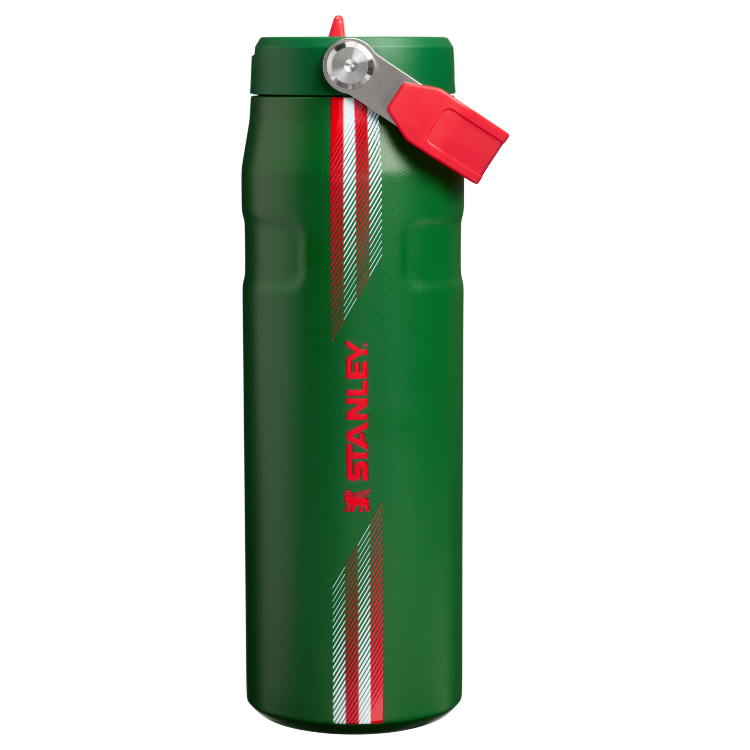 Country Collection IceFlow Aerolight Flip Straw Bottle | 24 oz - Stanley Create Team Dark Green Red Team Dark Green Red
