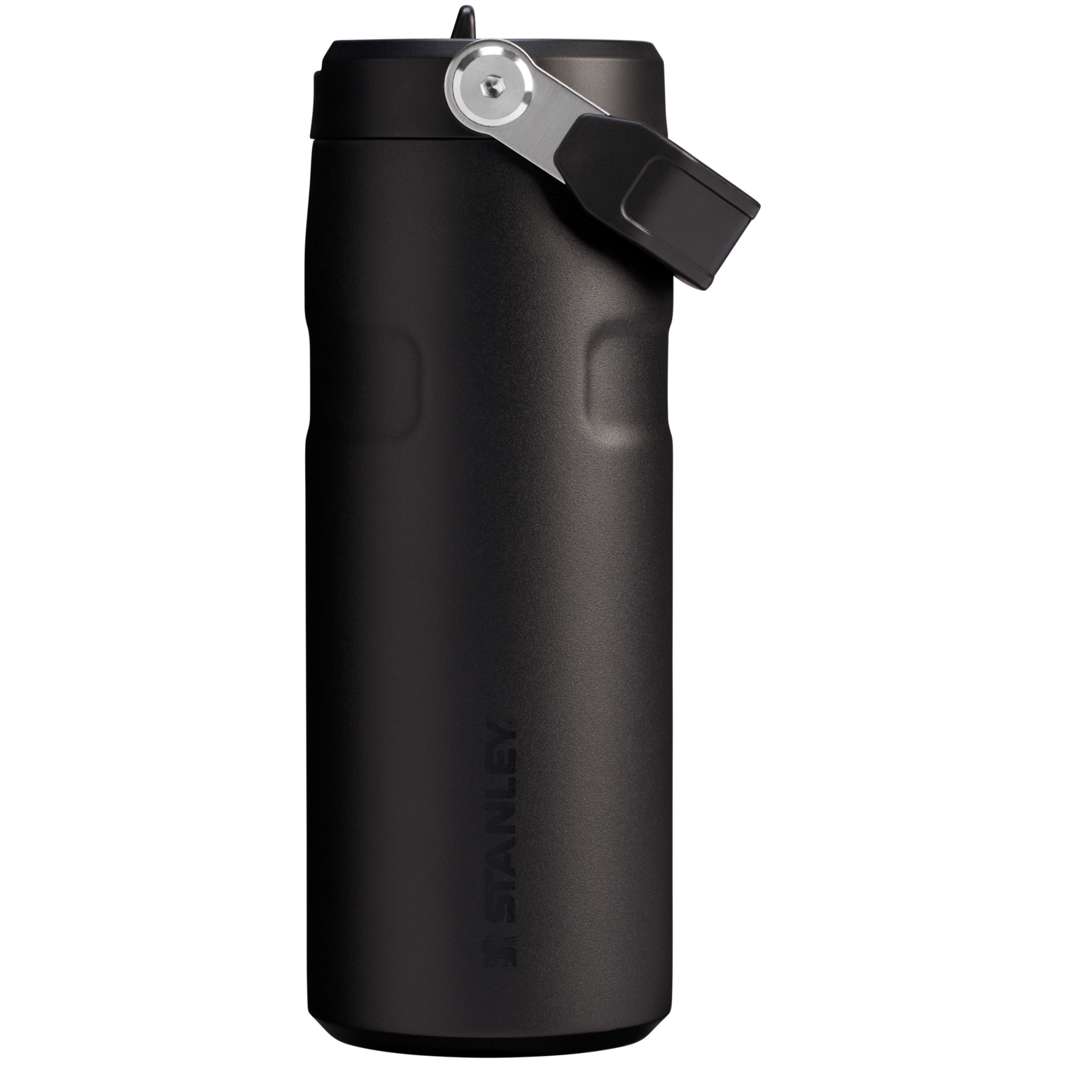 The IceFlow Bottle with Flip Straw Lid | 16 oz Black 2.0 Black 2.0
