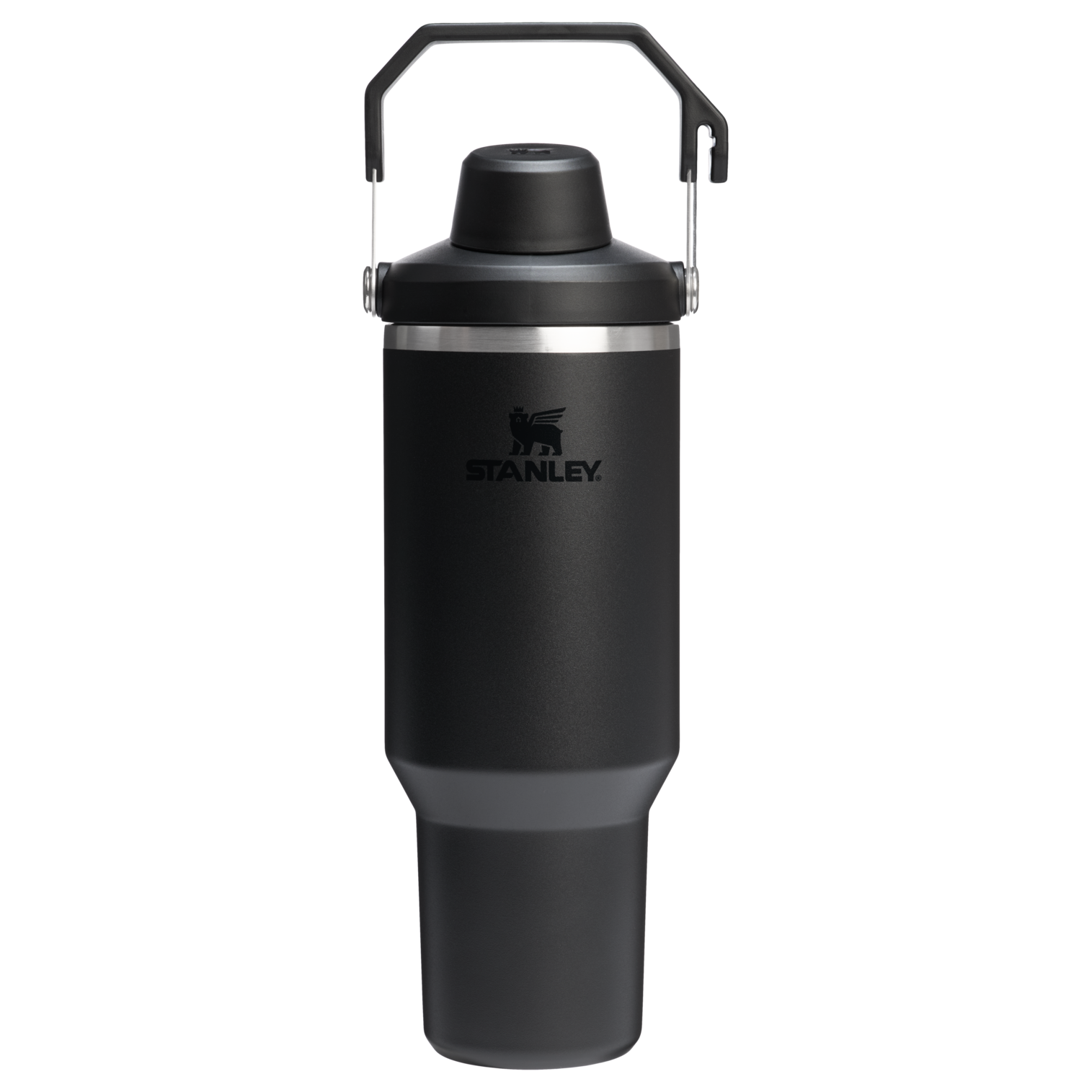 The IceFlow Tumbler with Fast Flow Lid | 40 OZ Black 2.0 Black 2.0