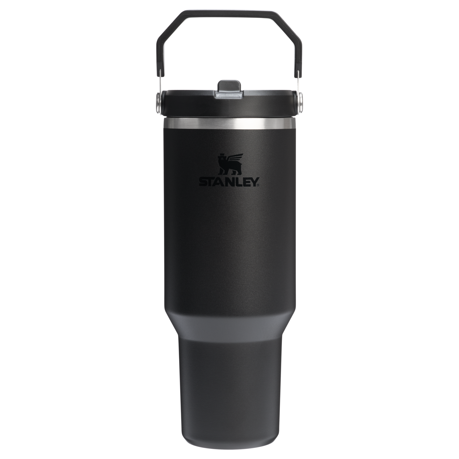 The IceFlow Flip Straw Tumbler | 40 OZ Black 2.0 Black 2.0