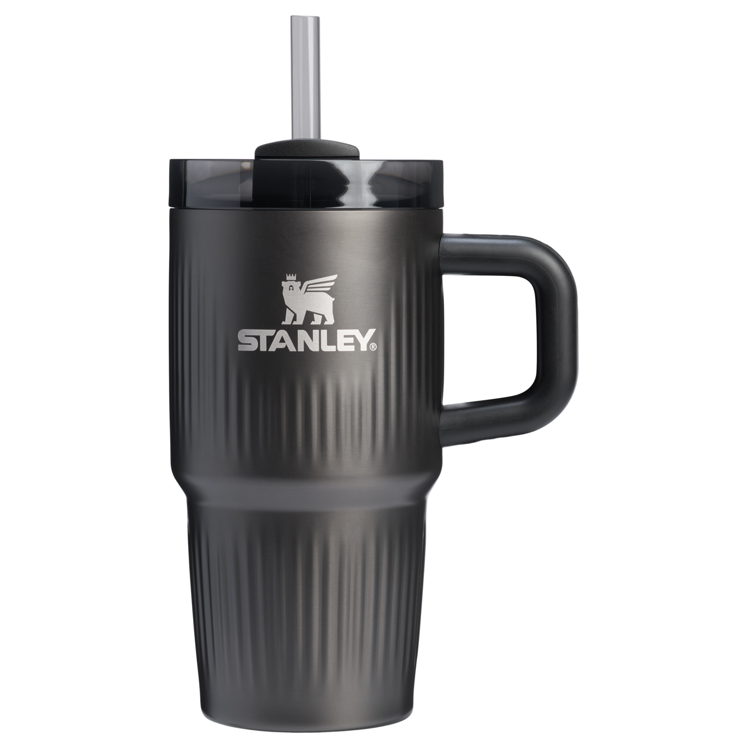 The Quencher H2.0 Fluted Tumbler with Handle Black Black