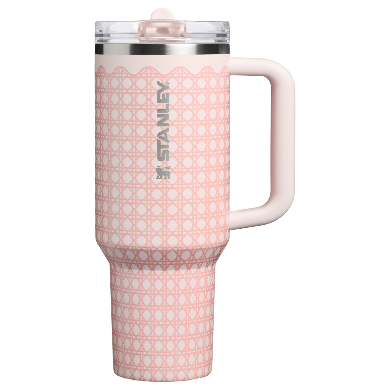 The Quencher ProTour Flip Straw Tumbler | 40 OZ Rose Quartz Rattan Rose Quartz Rattan