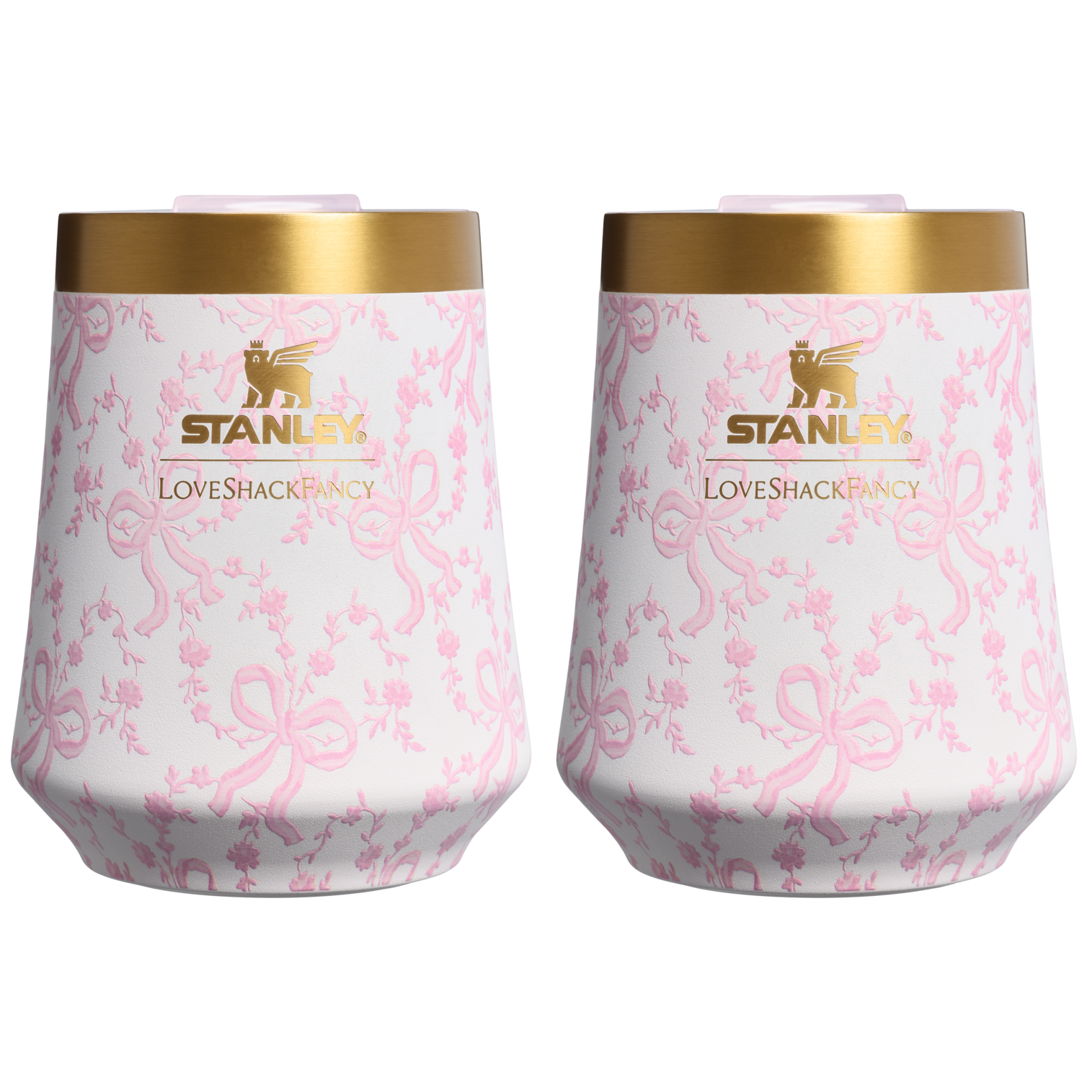 Stanley 1913 x LoveShackFancy Holiday The Reserve Wine Tumbler Set | 11 OZ | 2-pack Coquette Bow Chantilly Coquette Bow Chantilly Coquette Bow Chantilly