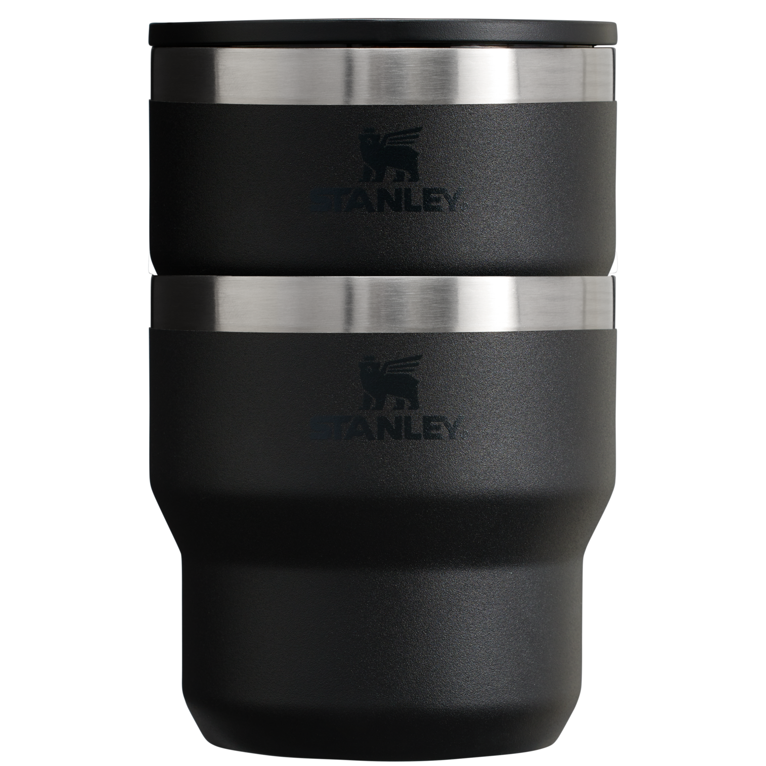 The Stay-Hot Stacking Cup 2-Piece Set Black 2.0 Black 2.0