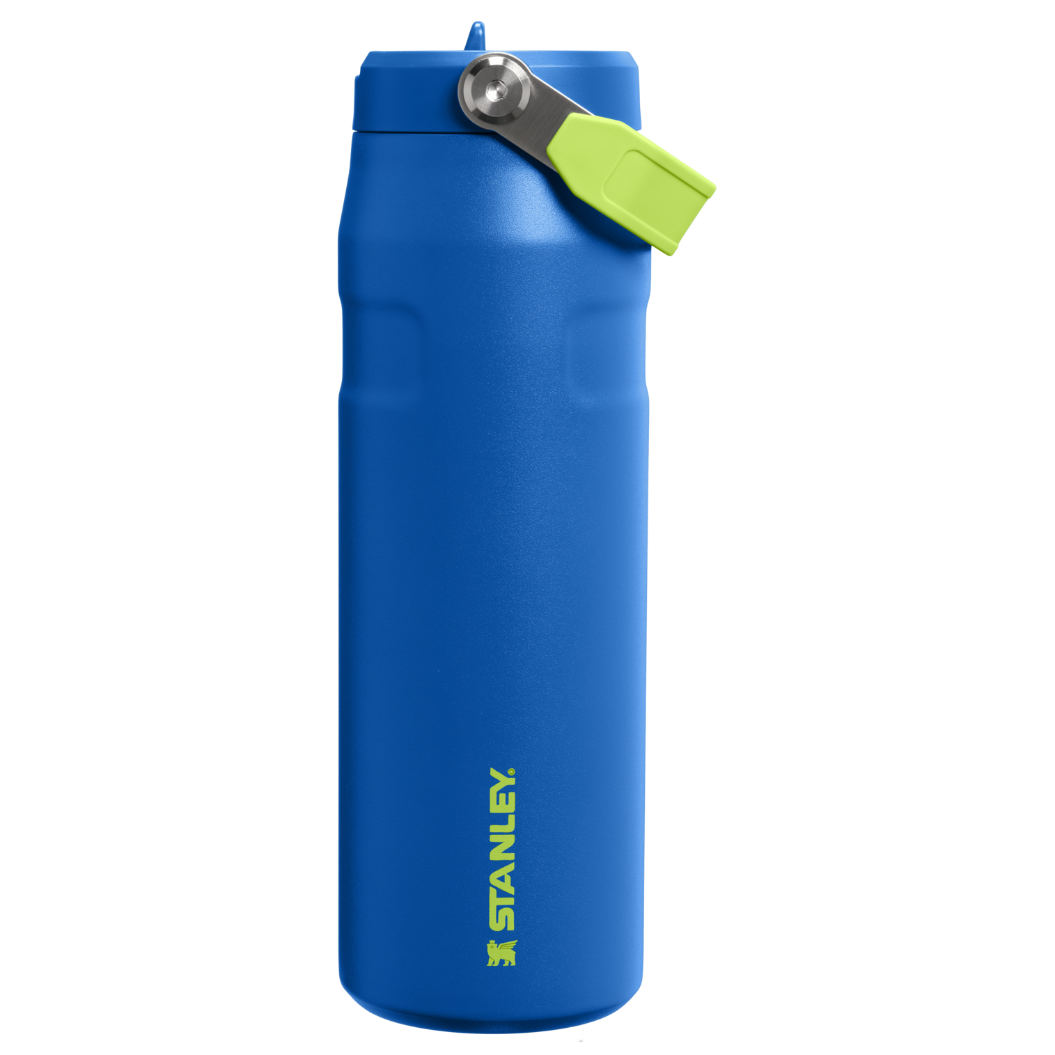 The IceFlow Bottle with Flip Straw Lid | 24 OZ Cobalt Chartreuse Cobalt Chartreuse