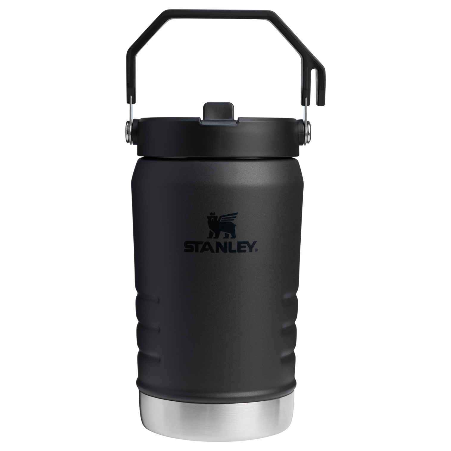 The IceFlow Flip Straw Jug | 40 OZ Black 2.0 Black 2.0