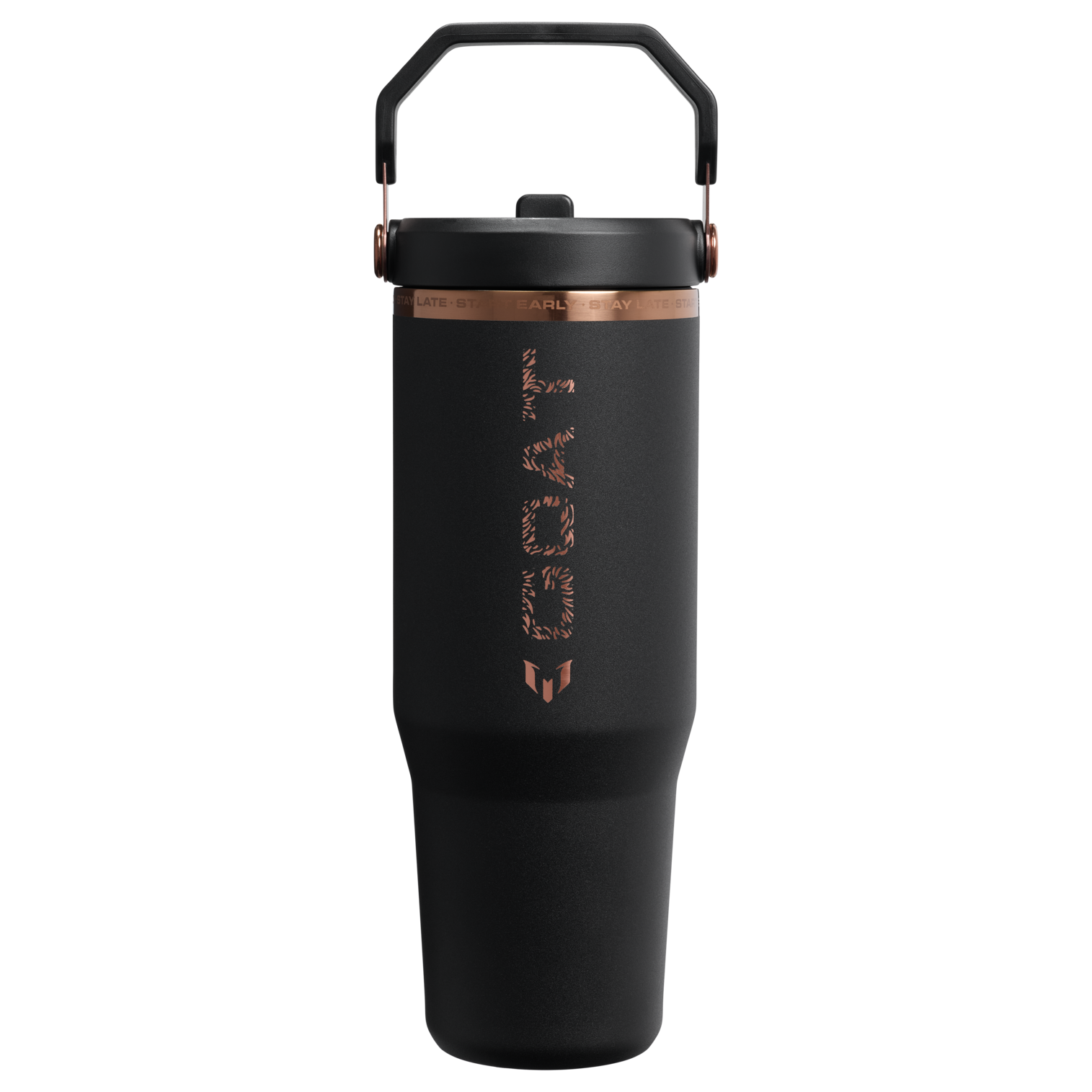 The Messi x Stanley IceFlow Flip Straw Tumbler | 30 OZ Messi GOAT Black Messi GOAT Black