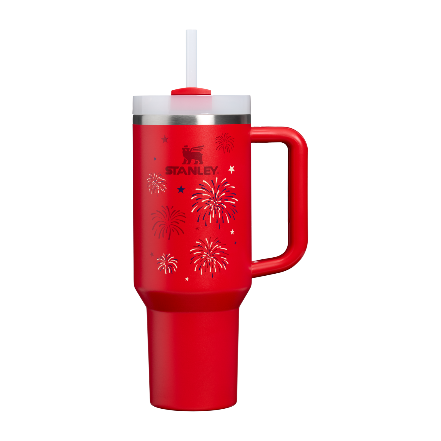 Stanley The Quencher H2.0 Flowstate Tumbler | 40 OZ Chili Red Fireworks Chili Red Fireworks