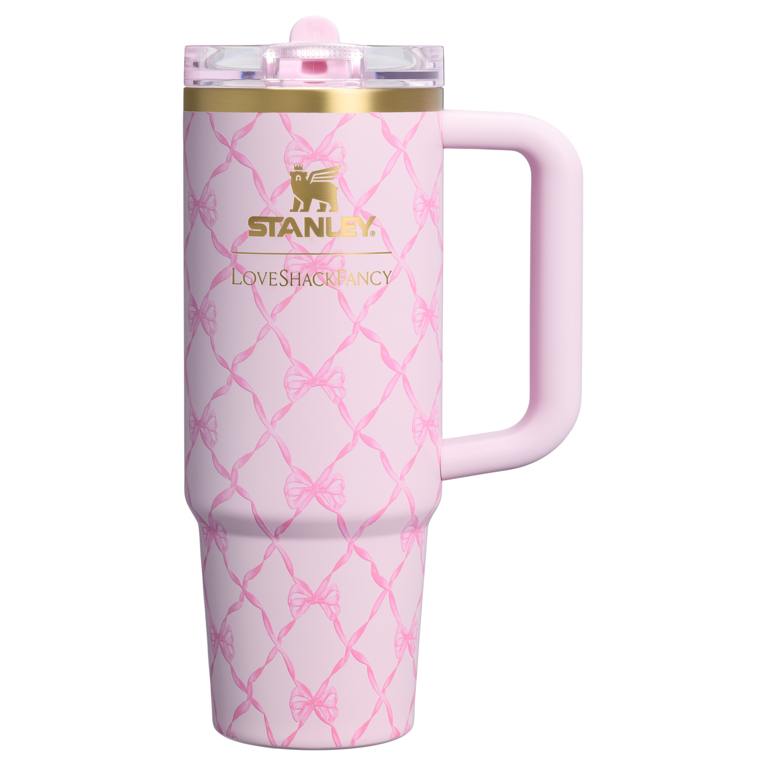 Stanley 1913 x LoveShackFancy Holiday Quencher ProTour Flip Straw Tumbler | 30 OZ Baby Bow Pink Peppermint Baby Bow Pink Peppermint