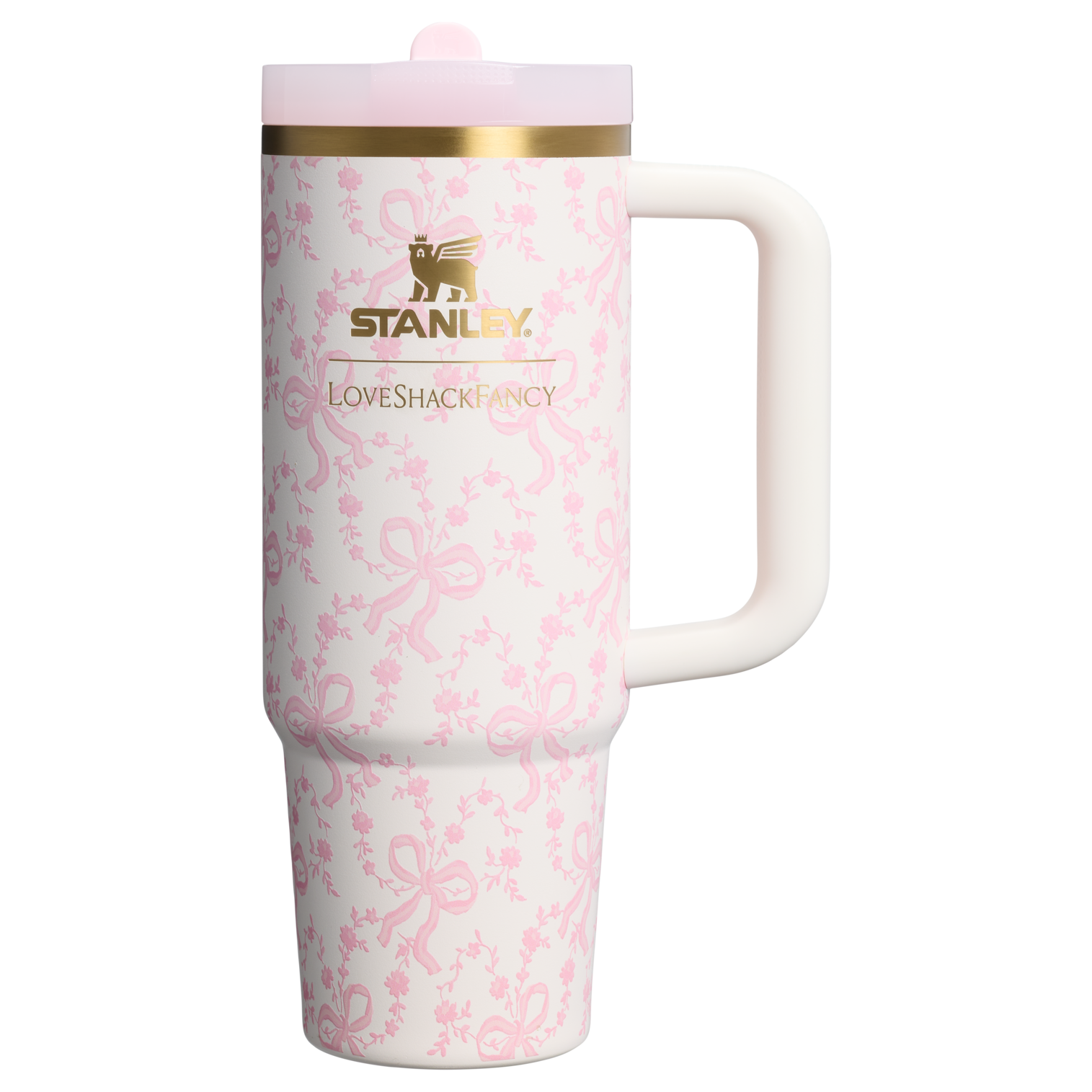Stanley 1913 x LoveShackFancy Holiday Quencher ProTour Flip Straw Tumbler | 30 OZ Coquette Bow Chantilly Coquette Bow Chantilly