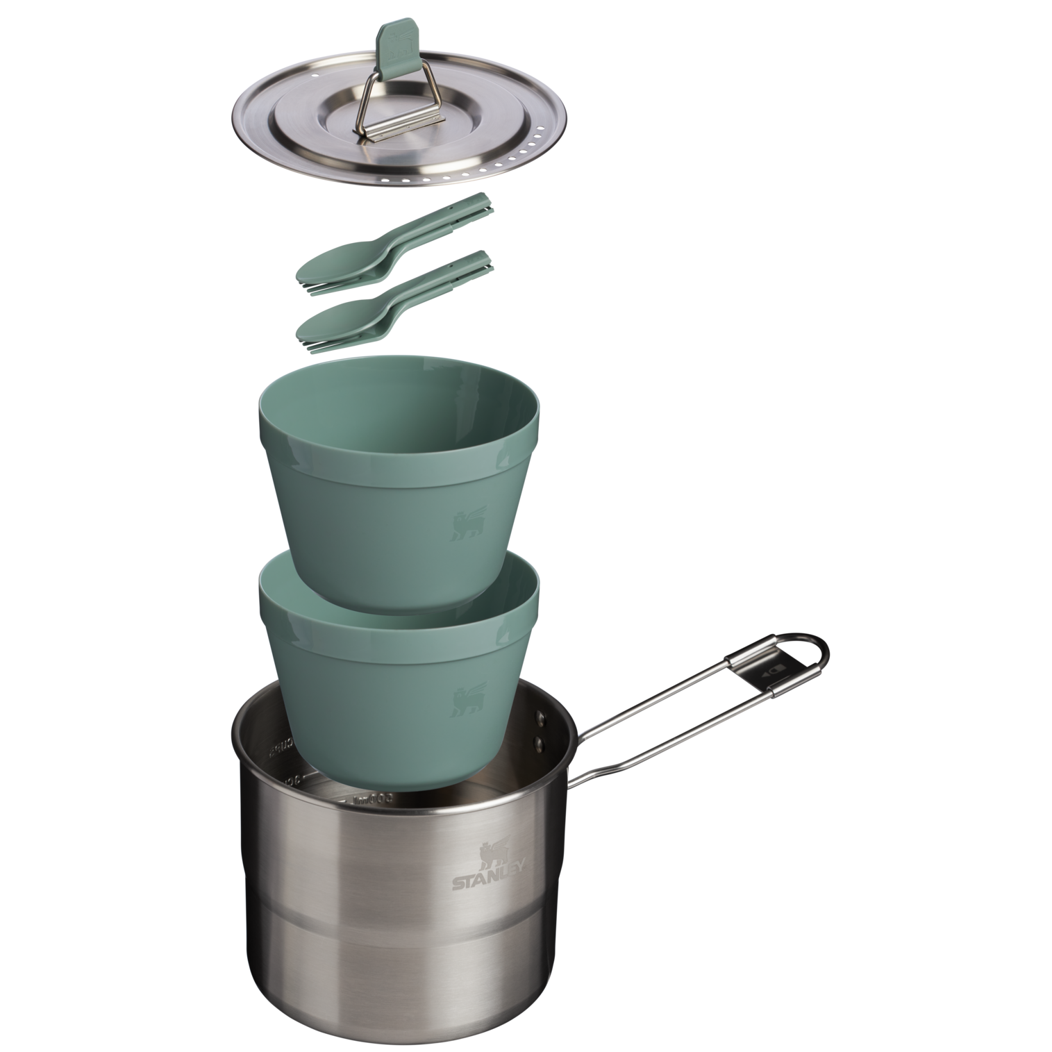 The Wildfare Go Two Bowl Cookset | 8-piece set Shale + Charcoal Shale + Charcoal