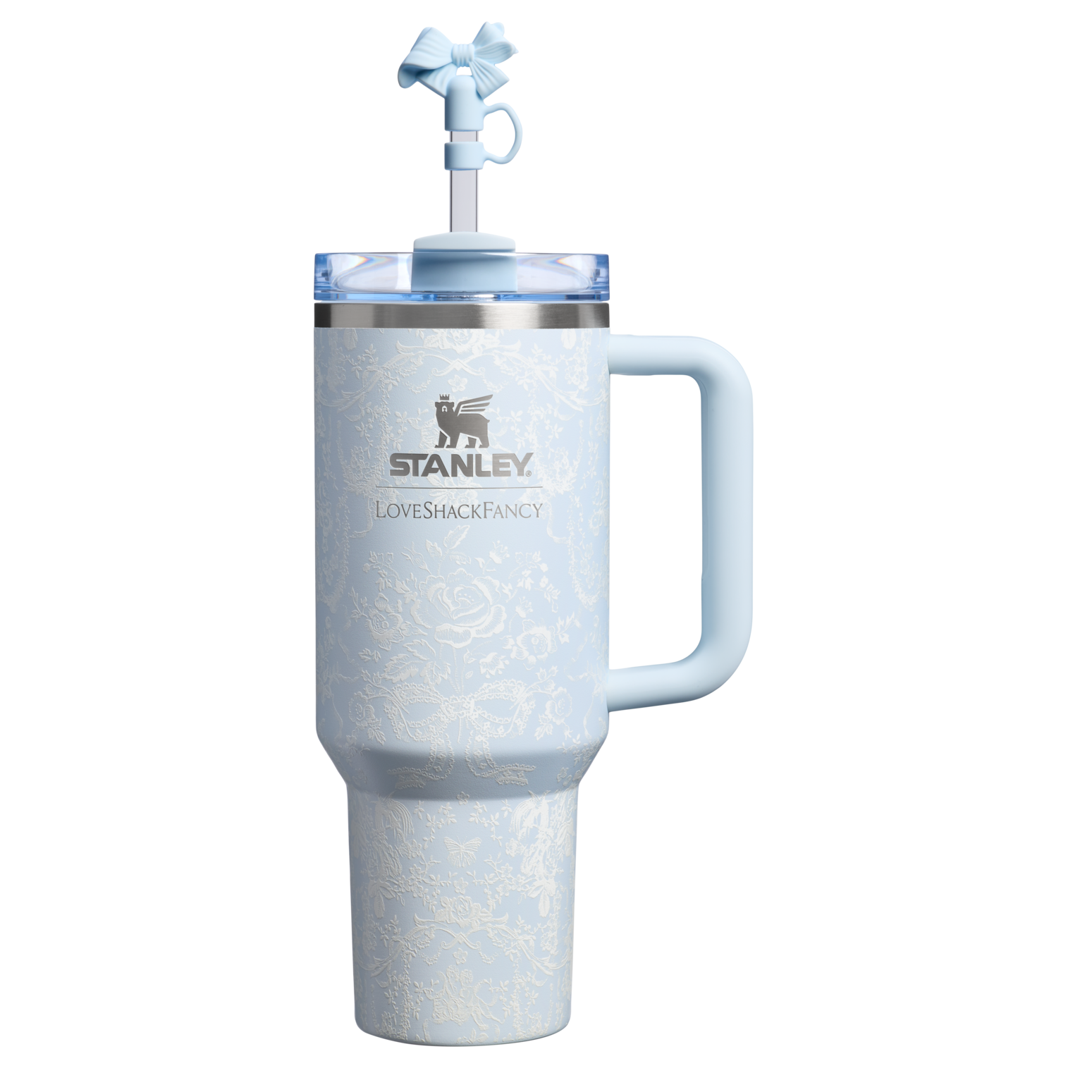 Stanley 1913 x LoveShackFancy Holiday Quencher H2.0 Flowstate Tumbler | 40 OZ Toscana Toile Alpine Blue Toscana Toile Alpine Blue