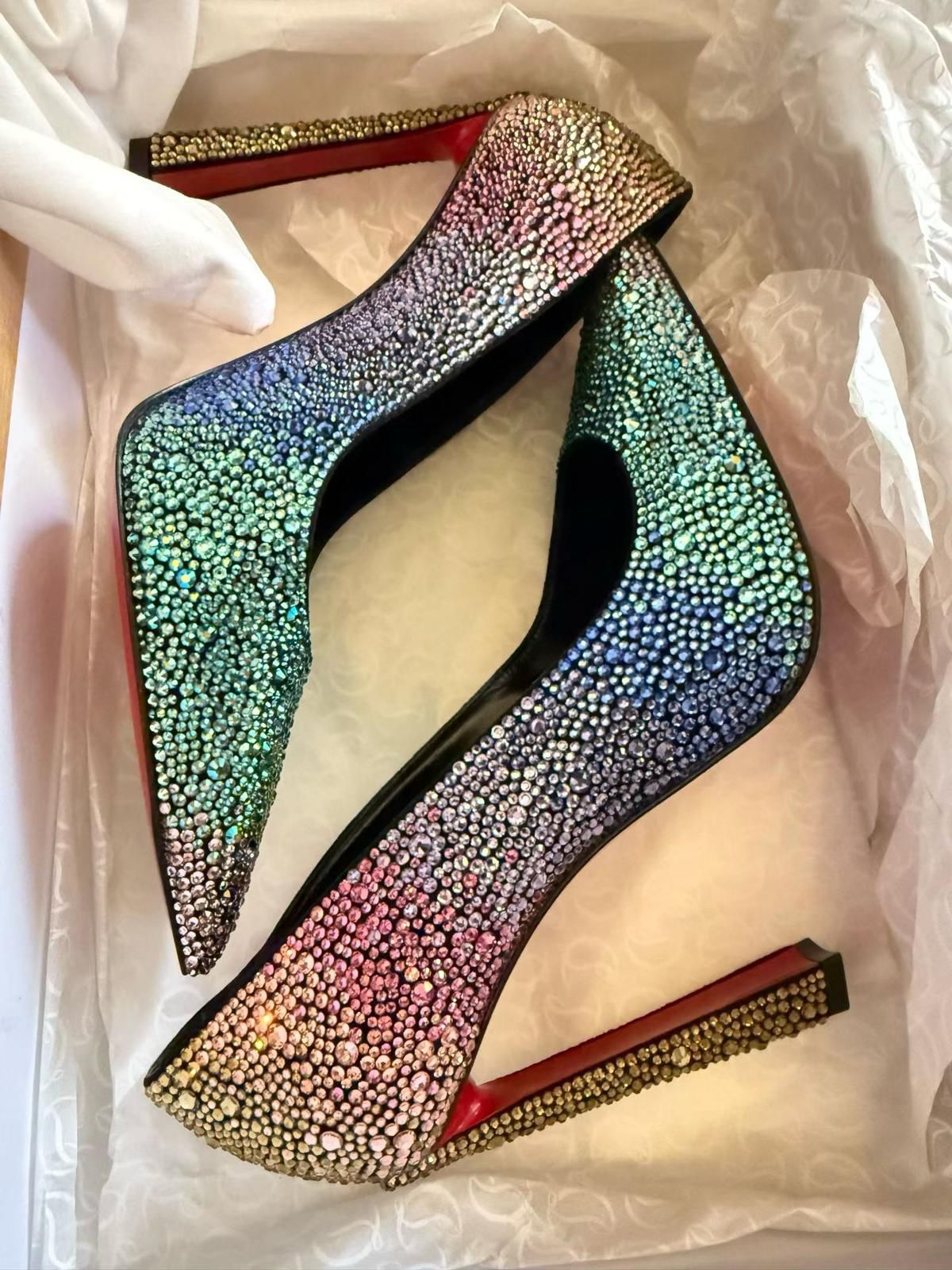 Christian Louboutin Ombre Crystal Heels
