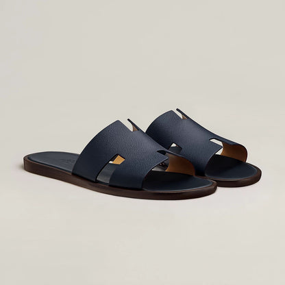 Hermes Izmir Marine sandal with signature H cutout detail