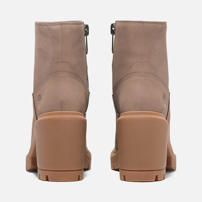 Timberland Women'S Allington Heights Mid Zip Boot Taupe Nubuck