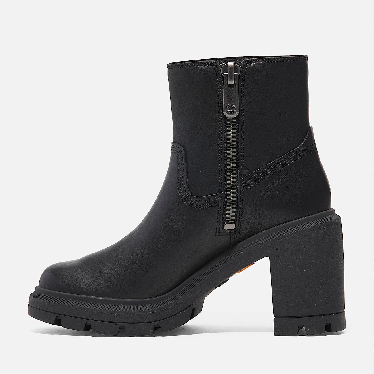 Timberland Women'S Allington Heights Mid Zip Boot Black Full-Grain